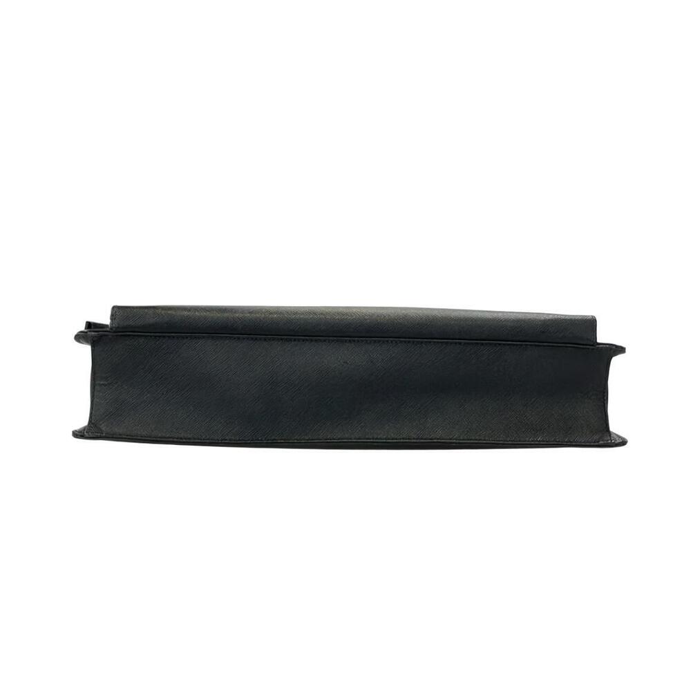 Prada Saffiano leather briefcase featuring front zip pockets - Picture 4 of 6